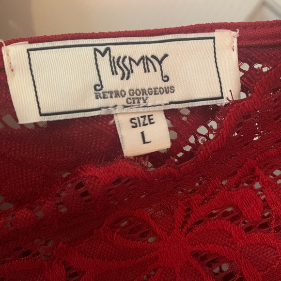 Red Lace Dress - Picture 2 of 4